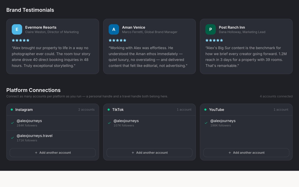 BRAND TESTIMONIALS in PlotONE